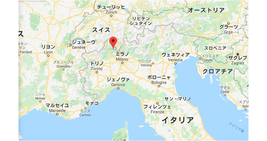 ラゴマジョーレの地図